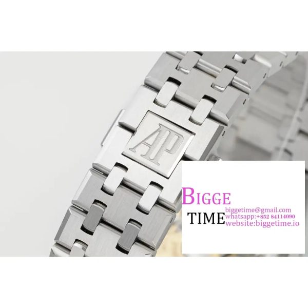 Royal Oak 37mm 15450 SS APSF 1:1 Best Edition White Textured Dial on SS Bracelet A3120 - Image 8