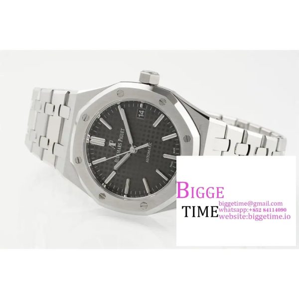 Royal Oak 37mm 15450 SS ZF 1:1 Best Edition Gray Textured Dial on SS Bracelet SA3120 - Image 5