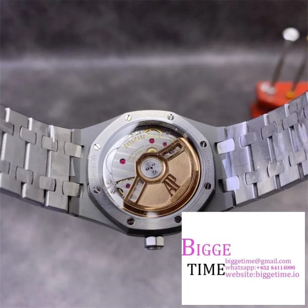 Royal Oak 37mm 15451 SS APSF 1:1 Best Edition White Textured Dial on SS Bracelet SA3120 - Image 8