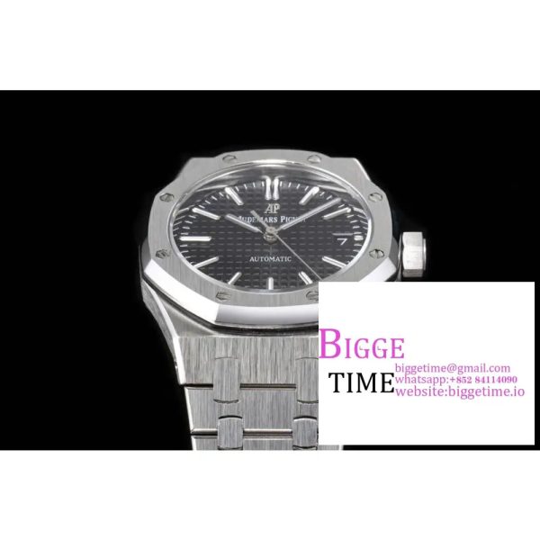 Royal Oak 37mm 15454 Frosted SS APSF 1:1 Best Edition Black Textured Dial on Frosted SS Bracelet SA3120 - Image 4