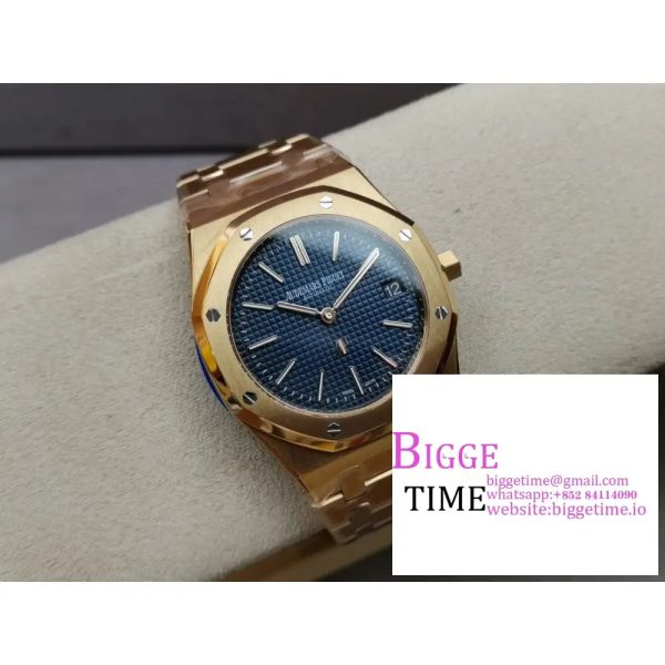 Royal Oak 39mm 15202 RG ZF 1:1 Best Edition Blue Textured Dial on RG Bracelet A2121 - Image 5