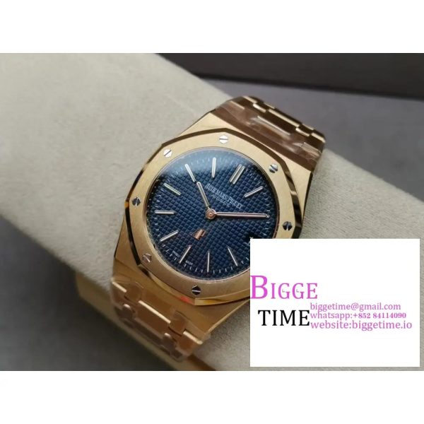 Royal Oak 39mm 15202 RG ZF 1:1 Best Edition Blue Textured Dial on RG Bracelet A2121 - Image 2