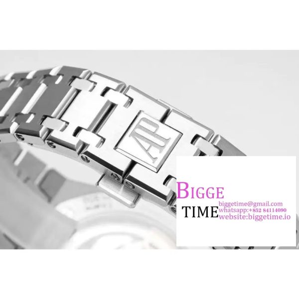 Royal Oak 39mm 15202IP Titanium ZF 1:1 Best Edition Gradient Blue Textured Dial on SS Bracelet A2121 V2 - Image 8