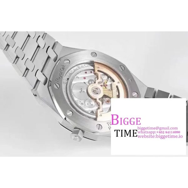 Royal Oak 39mm 15202IP Titanium ZF 1:1 Best Edition Gradient Blue Textured Dial on SS Bracelet A2121 V2 - Image 9
