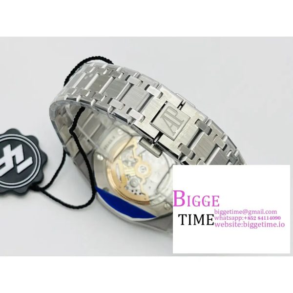 Royal Oak 39mm 16202 "50th Anniversary" SS ZF 1:1 Best Edition Blue Textured Dial on SS Bracelet A7121 - Image 5