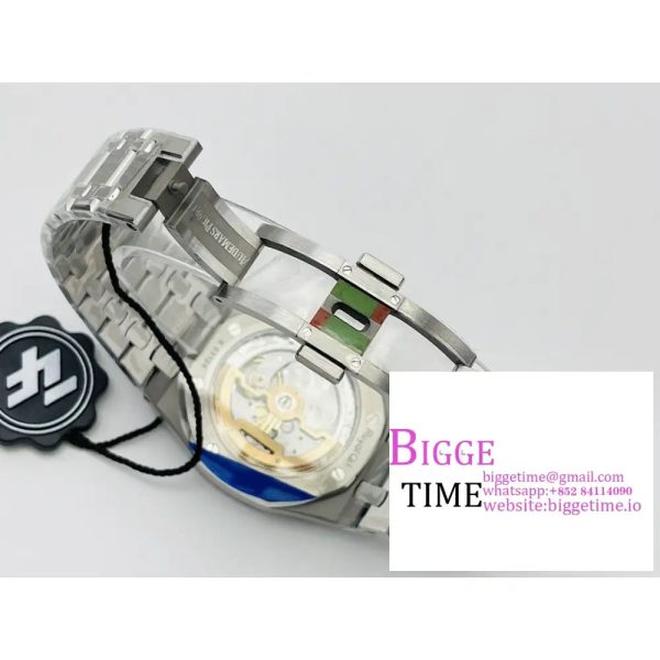 Royal Oak 39mm 16202 "50th Anniversary" SS ZF 1:1 Best Edition Blue Textured Dial on SS Bracelet A7121 - Image 7