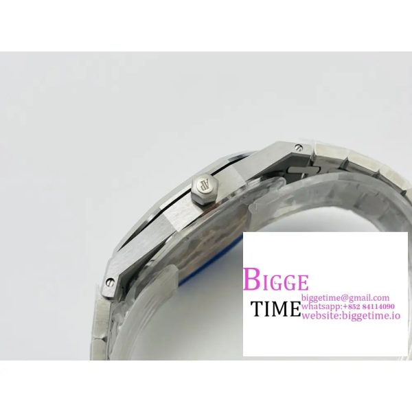 Royal Oak 39mm 16202 "50th Anniversary" SS ZF 1:1 Best Edition Blue Textured Dial on SS Bracelet A7121 - Image 6