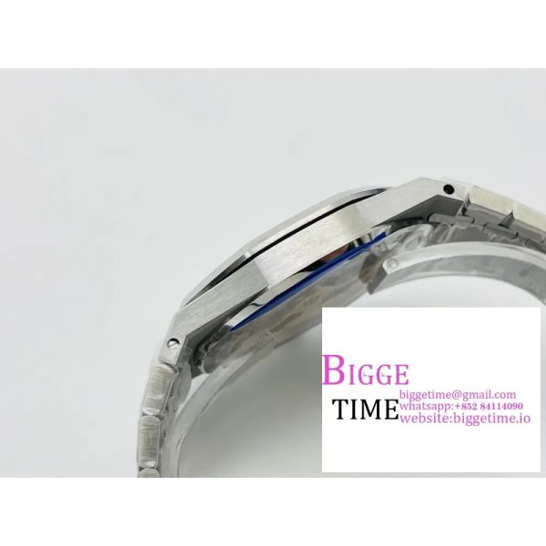 Royal Oak 39mm 16202 "50th Anniversary" SS ZF 1:1 Best Edition Blue Textured Dial on SS Bracelet A7121 - Image 9