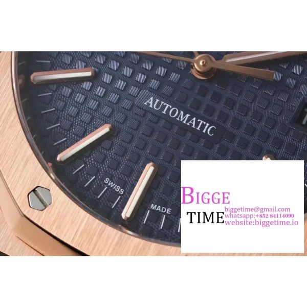 Royal Oak 41mm 15400 RG ZF 1:1 Best Edition Black Textured Dial on RG Bracelet SA3120 - Image 4
