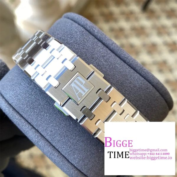 Royal Oak 41mm 15400 SS APSF 1:1 Best Edition Blue Textured Dial on SS Bracelet A3120 - Image 5