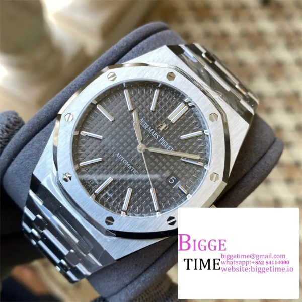 Royal Oak 41mm 15400 SS APSF 1:1 Best Edition Gray Textured Dial on SS Bracelet A3120 - Image 4