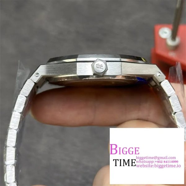 Royal Oak 41mm 15400 SS APSF 1:1 Best Edition Gray Textured Dial on SS Bracelet A3120 - Image 5