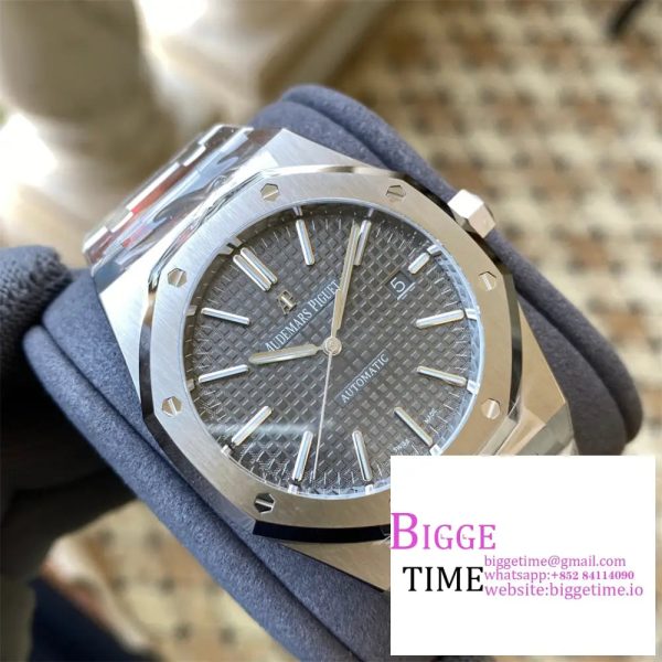 Royal Oak 41mm 15400 SS APSF 1:1 Best Edition Gray Textured Dial on SS Bracelet A3120 - Image 2