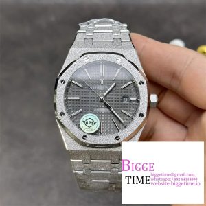 Royal Oak 41mm 15400 SS APSF 1:1 Best Edition Gray Textured Dial on SS Bracelet A3120