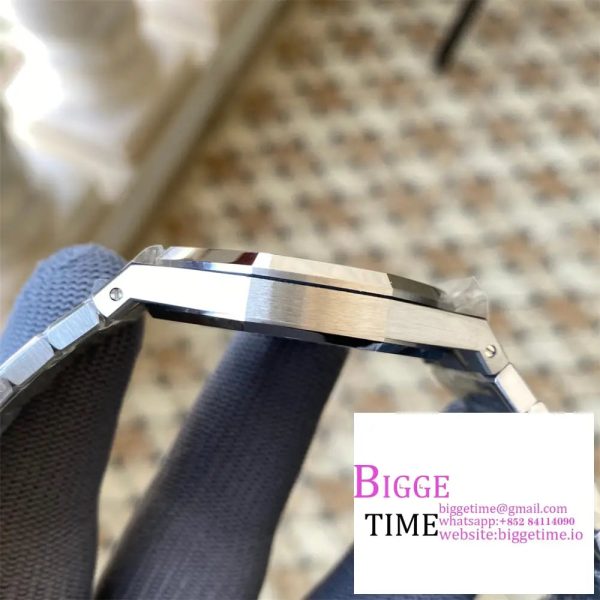 Royal Oak 41mm 15400 SS APSF 1:1 Best Edition White Textured Dial on SS Bracelet A3120 - Image 5