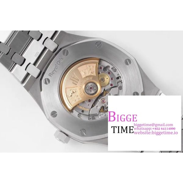 Royal Oak 41mm 15400 SS ZF 1:1 Best Edition Black Textured Dial on SS Bracelet A3120 (Free Box) - Image 9