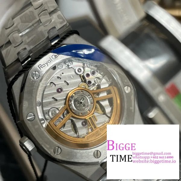 Royal Oak 41mm 15400 SS ZF 1:1 Best Edition Black Textured Dial on SS Bracelet SA3120 - Image 9
