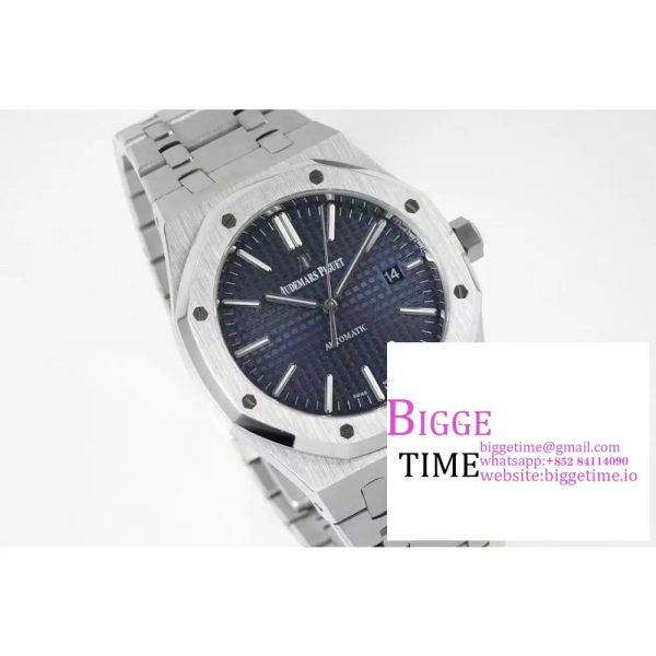 Royal Oak 41mm 15400 SS ZF 1:1 Best Edition Blue Textured Dial on SS Bracelet SA3120 - Image 3