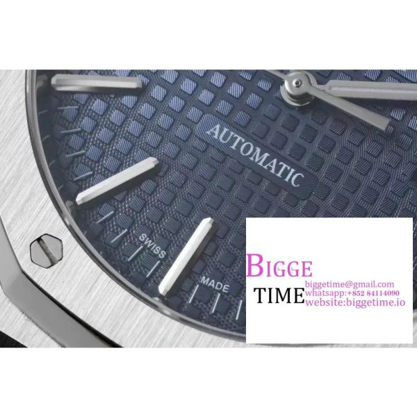 Royal Oak 41mm 15400 SS ZF 1:1 Best Edition Blue Textured Dial on SS Bracelet SA3120 - Image 4