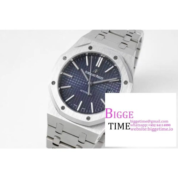 Royal Oak 41mm 15400 SS ZF 1:1 Best Edition Blue Textured Dial on SS Bracelet SA3120 - Image 2