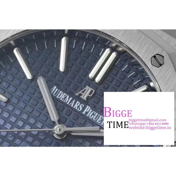 Royal Oak 41mm 15400 SS ZF 1:1 Best Edition Blue Textured Dial on SS Bracelet SA3120 - Image 5