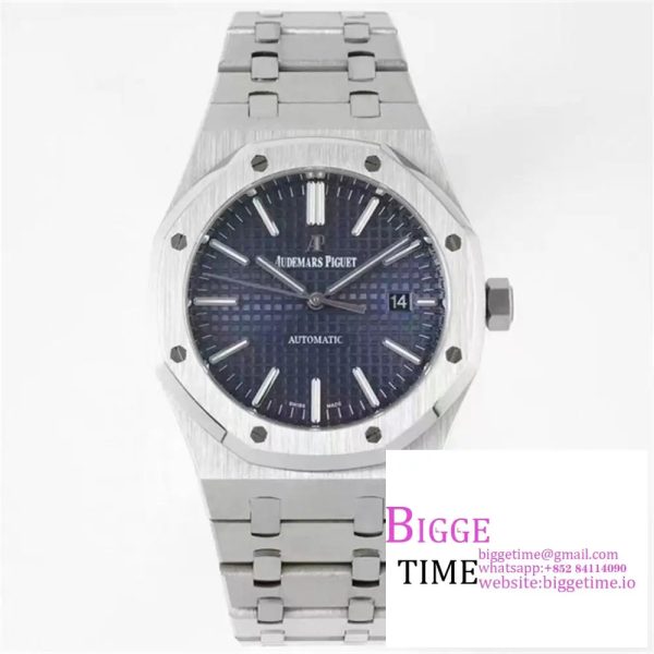 Royal Oak 41mm 15400 SS ZF 1:1 Best Edition Blue Textured Dial on SS Bracelet SA3120