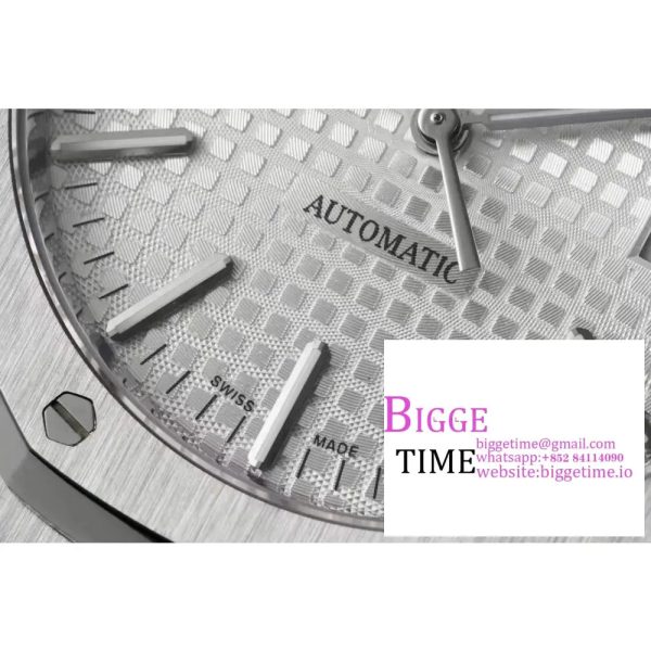 Royal Oak 41mm 15400 SS ZF 1:1 Best Edition White Textured Dial on SS Bracelet SA3120 - Image 5