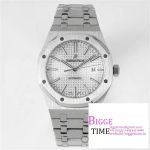 Royal Oak 41mm 15400 SS ZF 1:1 Best Edition White Textured Dial on SS Bracelet SA3120