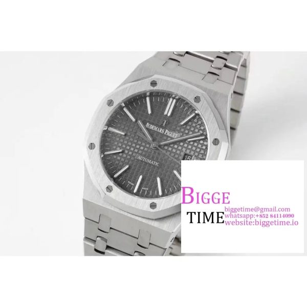 Royal Oak 41mm 15500 SS APSF 1:1 Best Edition Gray Textured Dial on SS Bracelet A4302 - Image 3