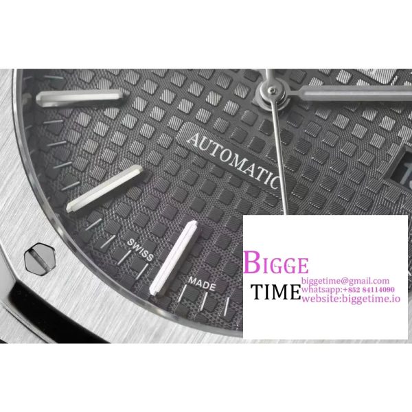 Royal Oak 41mm 15500 SS APSF 1:1 Best Edition Gray Textured Dial on SS Bracelet A4302 - Image 5