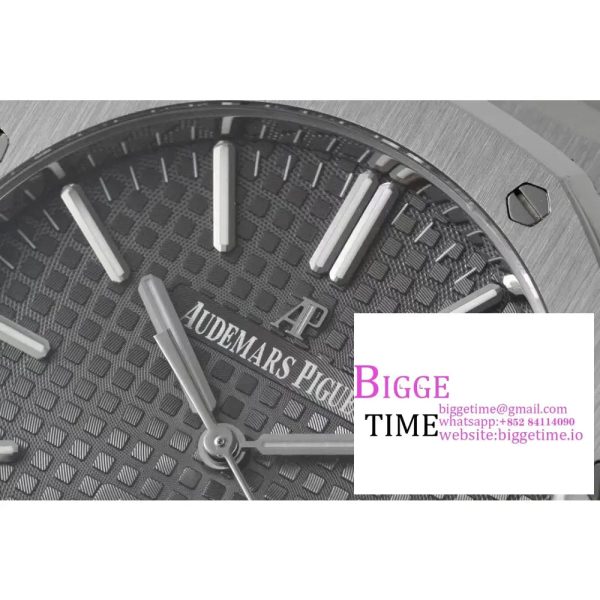 Royal Oak 41mm 15500 SS APSF 1:1 Best Edition Gray Textured Dial on SS Bracelet A4302 - Image 4
