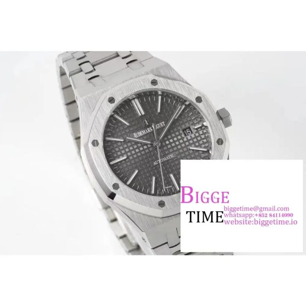 Royal Oak 41mm 15500 SS APSF 1:1 Best Edition Gray Textured Dial on SS Bracelet A4302 - Image 2