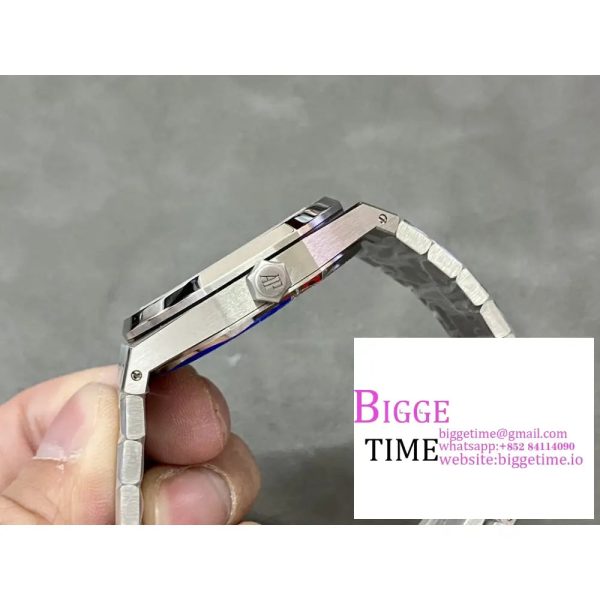Royal Oak 41mm 15500 SS ZF 1:1 Best Edition Gray Textured Dial on SS Bracelet A4302 - Image 6