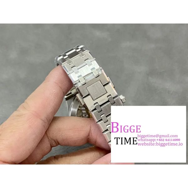 Royal Oak 41mm 15500 SS ZF 1:1 Best Edition Gray Textured Dial on SS Bracelet A4302 - Image 7