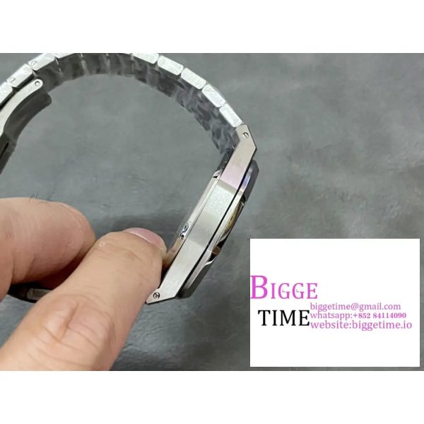 Royal Oak 41mm 15500 SS ZF 1:1 Best Edition Gray Textured Dial on SS Bracelet A4302 - Image 5