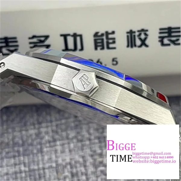 Royal Oak 41mm 15500 SS ZF 1:1 Best Edition White Textured Dial on SS Bracelet A4302 - Image 5