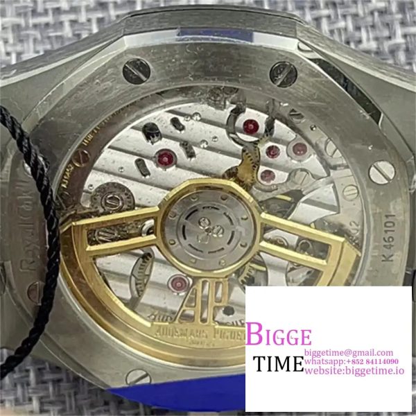 Royal Oak 41mm 15500 SS ZF 1:1 Best Edition White Textured Dial on SS Bracelet A4302 - Image 6