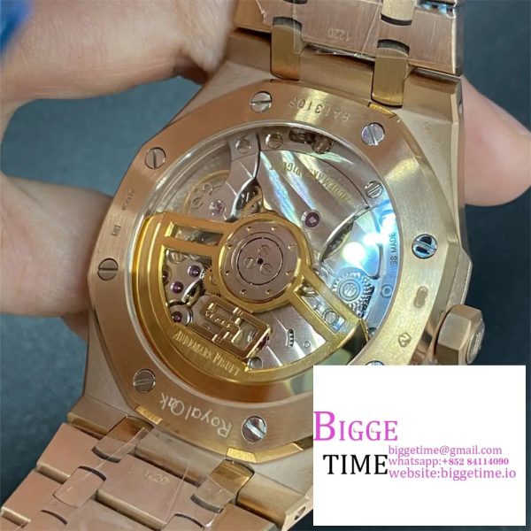 Royal Oak 41mm 15510 "50th Anniversary" RG APSF 1:1 Best Edition Blue Dial on RG Bracelet SA4302 - Image 9