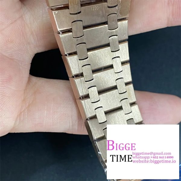 Royal Oak 41mm 15510 "50th Anniversary" RG APSF 1:1 Best Edition Blue Dial on RG Bracelet SA4302 - Image 5