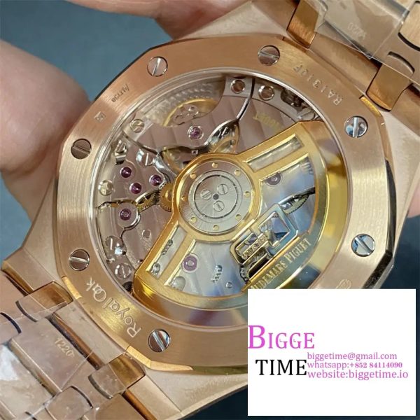 Royal Oak 41mm 15510 "50th Anniversary" RG APSF 1:1 Best Edition Blue Dial on RG Bracelet SA4302 - Image 7