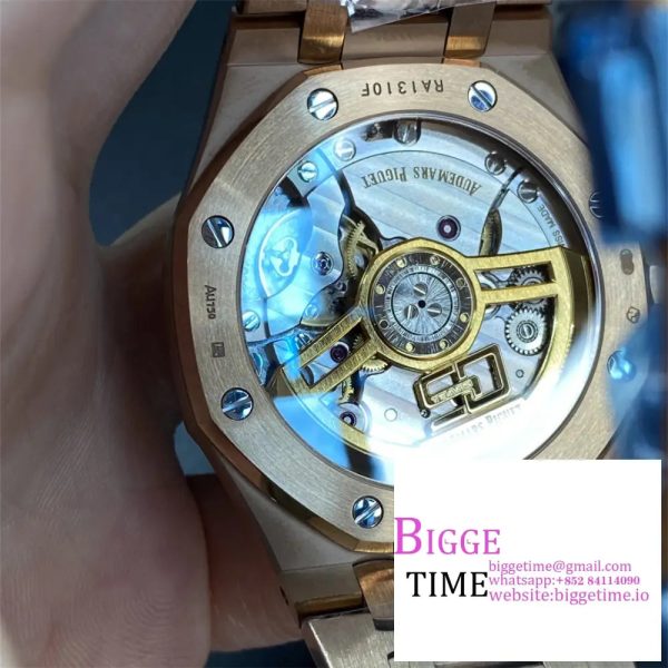Royal Oak 41mm 15510 "50th Anniversary" RG APSF 1:1 Best Edition Blue Dial on RG Bracelet SA4302 - Image 8