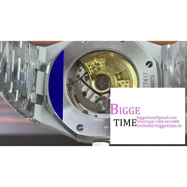 Royal Oak 41mm 15510 "50th Anniversary" SS APSF 1:1 Best Edition Blue Dial on SS Bracelet SA4302 - Image 6