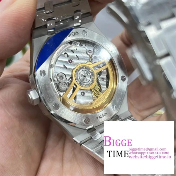 Royal Oak 41mm 15510 "50th Anniversary" SS APSF 1:1 Best Edition Blue Dial on SS Bracelet SA4302 - Image 8