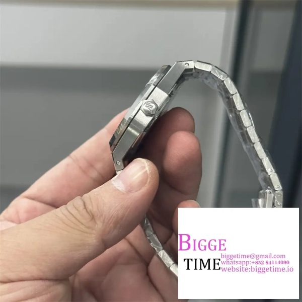 Royal Oak 41mm 15510 "50th Anniversary" SS APSF 1:1 Best Edition Gray Dial on SS Bracelet SA4302 - Image 4