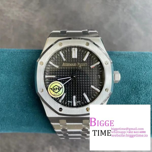 Royal Oak 41mm 15510 "50th Anniversary" SS APSF 1:1 Best Edition Gray Dial on SS Bracelet SA4302 - Image 3