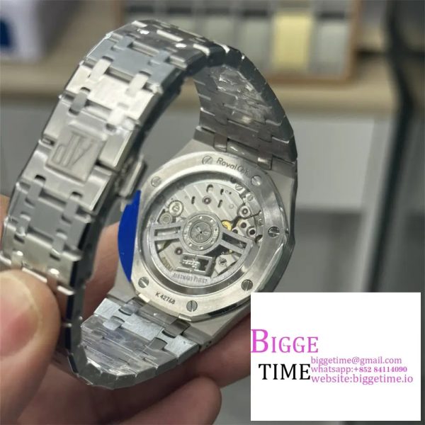 Royal Oak 41mm 15510 "50th Anniversary" SS APSF 1:1 Best Edition White Dial on SS Bracelet SA4302 - Image 6