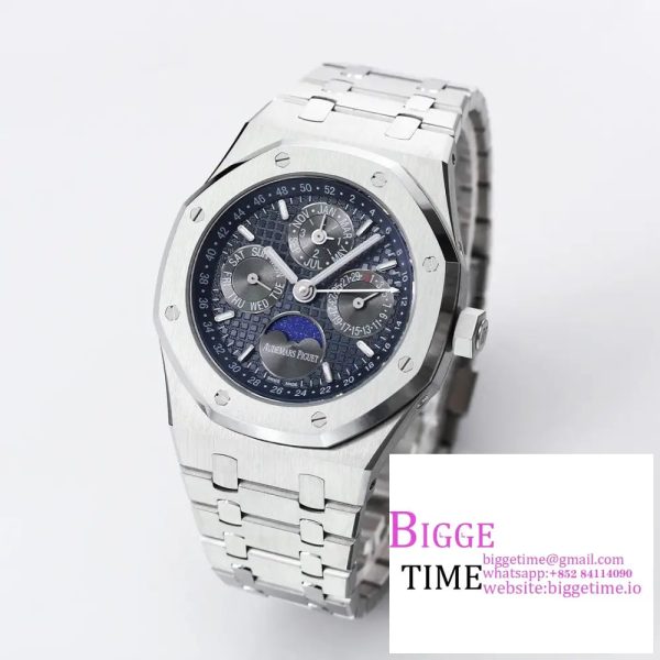 Royal Oak 41mm Complicated 26574 SS BBRF1:1 Best Edition Gray/Black Dial on SS Bracelet A5134 - Image 2