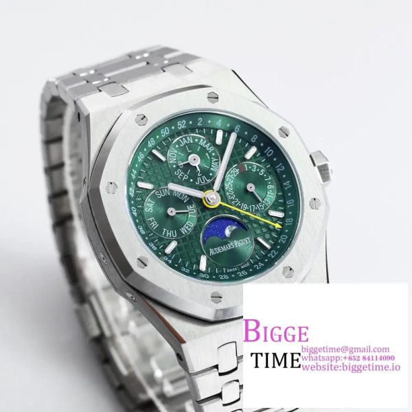 Royal Oak 41mm Complicated 26574 SS BBRF1:1 Best Edition Green Dial on SS Bracelet A5134 - Image 2
