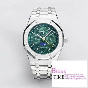 Royal Oak 41mm Complicated 26574 SS BBRF1:1 Best Edition Green Dial on SS Bracelet A5134