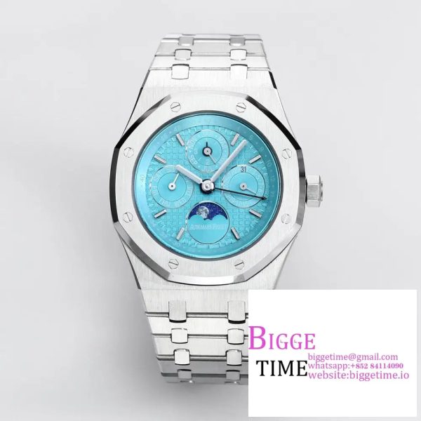 Royal Oak 41mm Complicated 26574 SS BBRF1:1 Best Edition Tiffany Blue Dial on SS Bracelet A5134